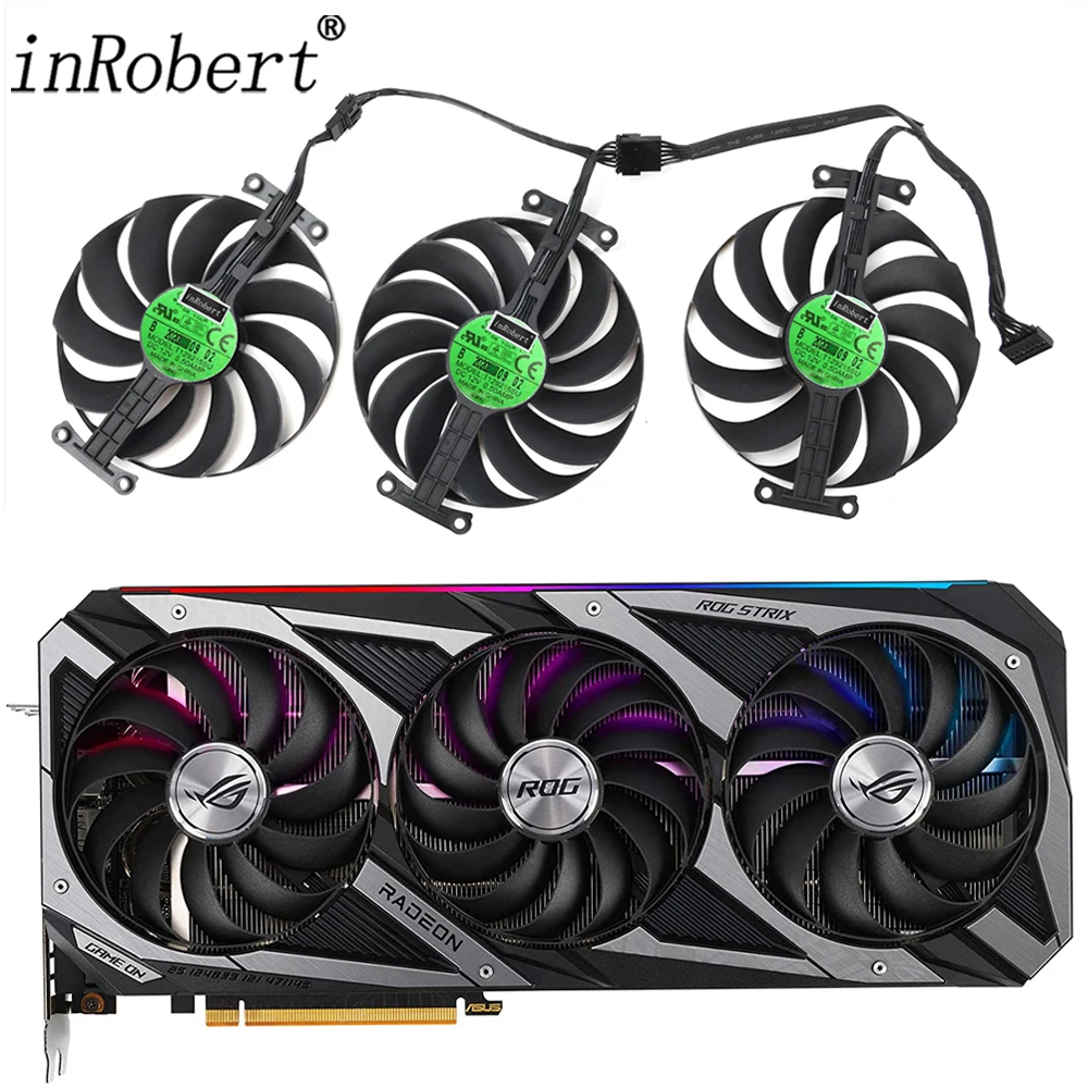 95Mm T129215Su Ventola Della Scheda Video Muslimex Per Asus Rog Strix Geforce Rtx 3070 3080 3090 3060Ti 3070Ti 3080Ti Rx 6700 6800 Gpu Fan