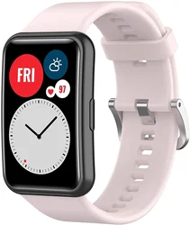 Premium Silicone Strap Replacement Wristband for Smartwatches - Correa Accessories (Light pink)