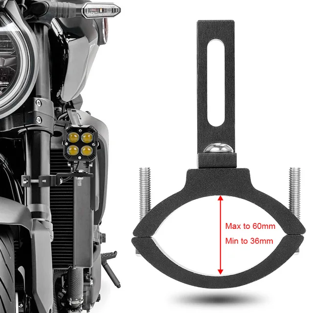 Motorrad Scheinwerfer Klemm halter 36mm-60mm Rohr Gabel Lampe CNC Motorrad  Griff Stoßstangen halterung verstellbare Montage halterung - AliExpress