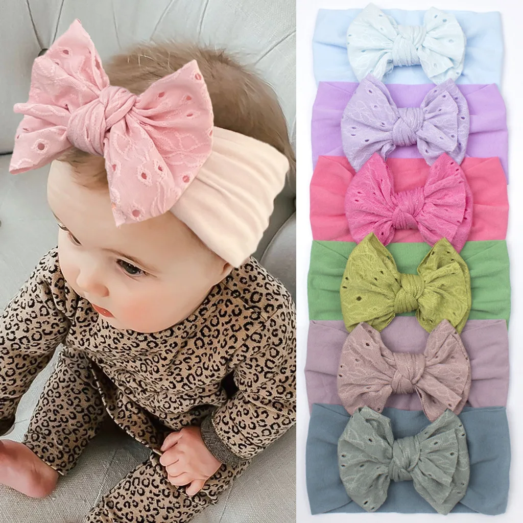 5pcs European and American New Baby Solid Color Pattern Bow Nylon Hair Band Children's Soft and Comfortable Hair Accessories 5pcs european and american new baby solid color pattern bow nylon hair band children s soft and comfortable hair accessories