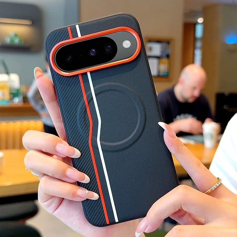 ELVEV Magnetic Luxury Color-Blocked PU Leather Ultra Thin Shockproof Case