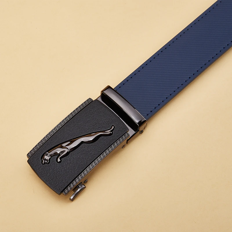 CHAOREN Cintura da uomo, cintura in pelle a cricchetto, chiusura automatica per uomo, cintura da lavoro, larghezza 35 mm, misura personalizzata, 01 - Imperial - Nero, 125cm/36-42 Taille verstellbar