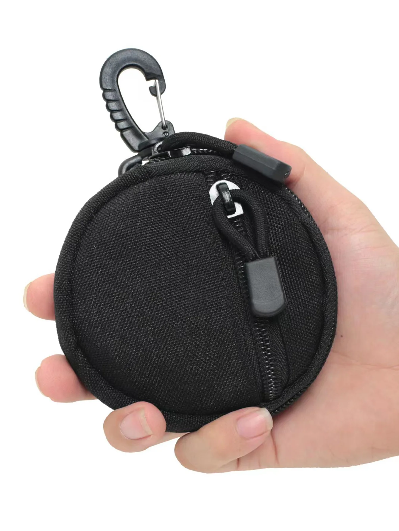 QIUTIMIY Dames Kleine Leren Portemonnee Pouch Cash Mini Muntportemonnee Dubbele Ritssluiting met Sleutelhanger, Rood, Modern design