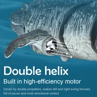 2.4GHz Rc Hippo Toys Remote Control Boat Waterproof Spray kids toys  For Boys Gift 2