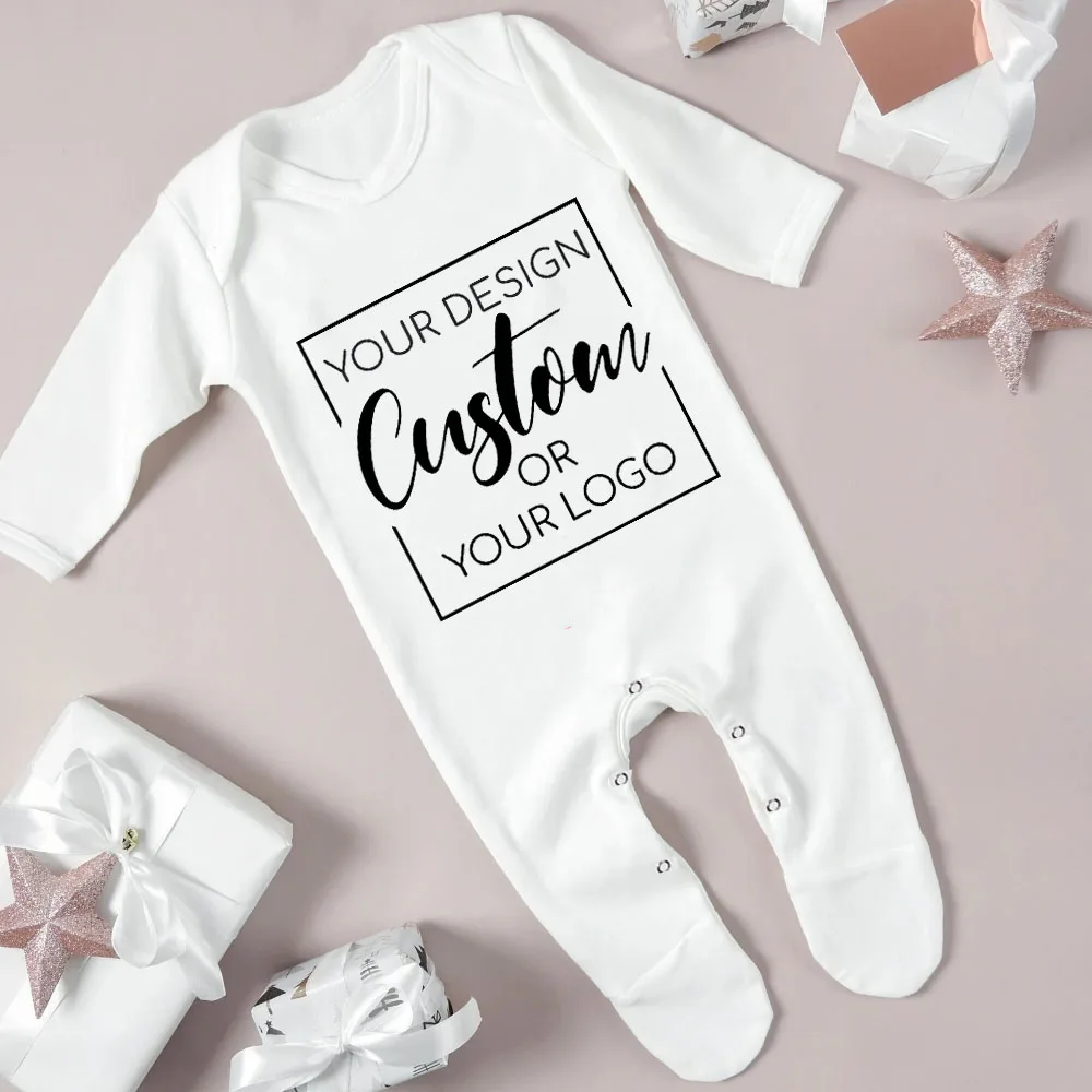CustomBabyBabygrowSleepsuitYourDesignorLogoPrintedDirectly