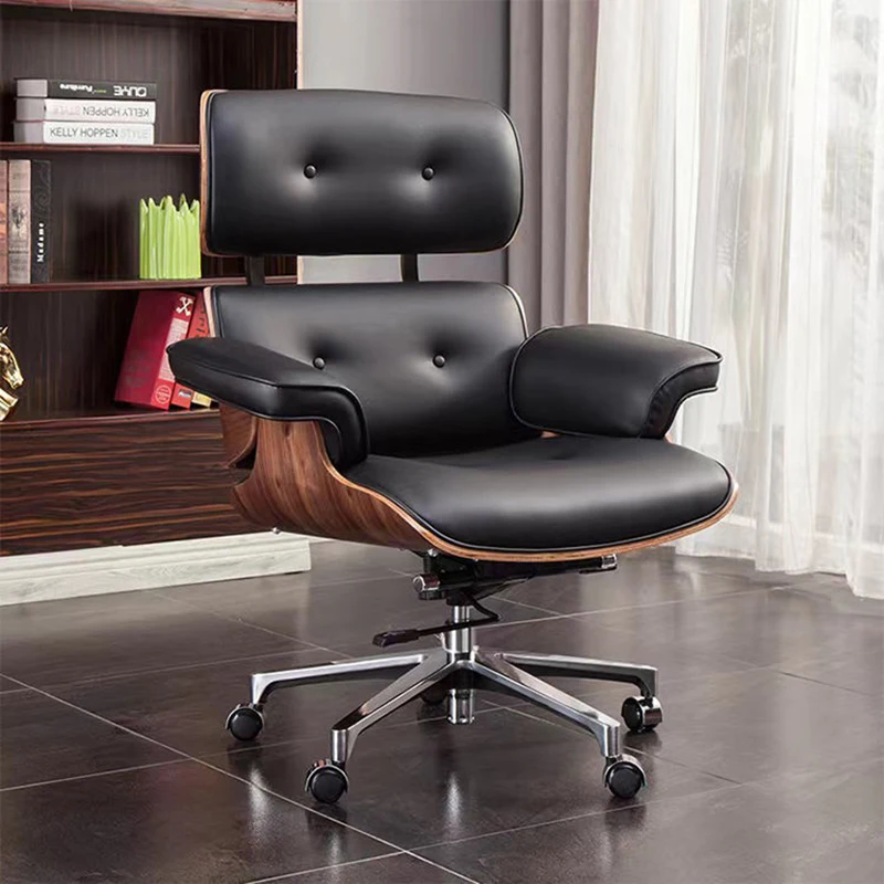 Office Chair High Quality Simple Modern Luxury Relaxing Office Furniture Designer Leather Chair Comfortable Rotating Boss Chair hot white casual designer copper buckle upscale rotating belts men genuine leather brand luxury waistband formal ceinture homme