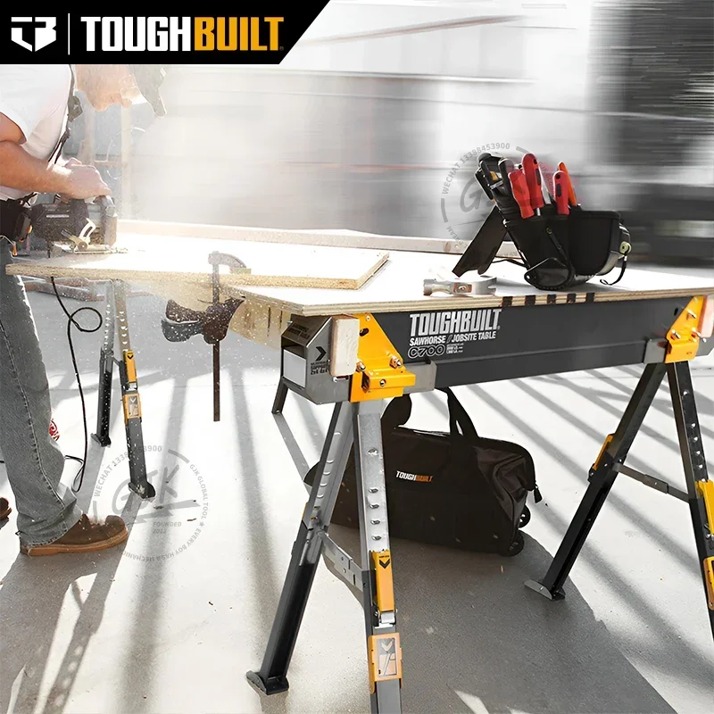 TOUGHBUILT TOU-C700 Saw Horse/Adjustable Jobsite Table (Single) 4