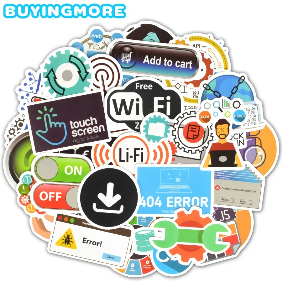 

50 шт. программируемая наклейка s для ноутбука, забавная наклейка, виниловая Водонепроницаемая наклейка s для скейтборда, ноутбука, холодильника, велосипеда, чемодана