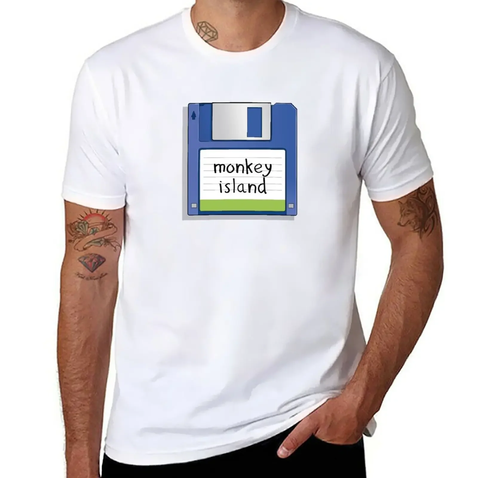 Monkey Island Retro Ms-Dos/Commodore Amiga Games T-Shirt Summer Top Quick Drying Men Clothes