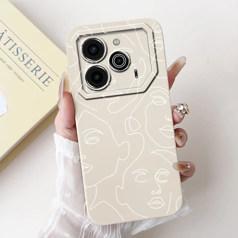 Stylish Fashion Pattern Square Lens Protective Soft Cover - 6.78 5G Phone Case