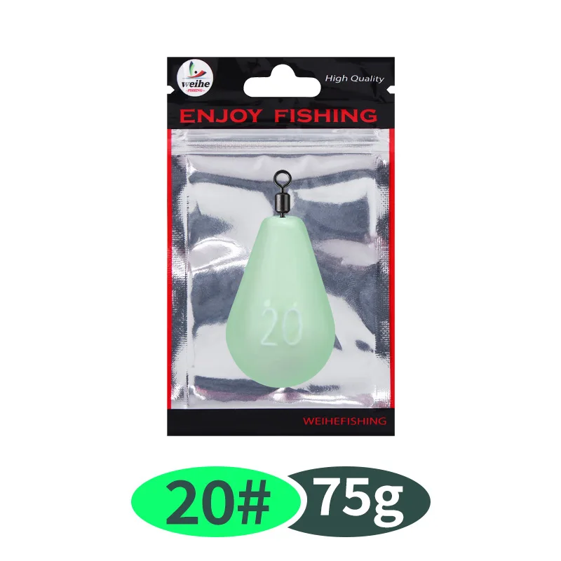 WEIHE Luminous Lead Fishing Sinker