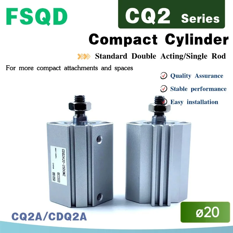 Compact Cylinder CQ2A20 CDQ2A20-40DCM 25DC 25DM 15DCMZ 5 10 15 20