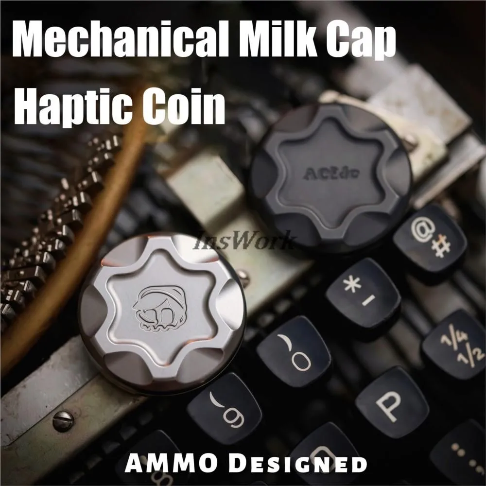 ACEdc Original Mechanical Milk Cap Haptic Coin Fidget PPB Ratchet EDC Office Desk Decompression Toy