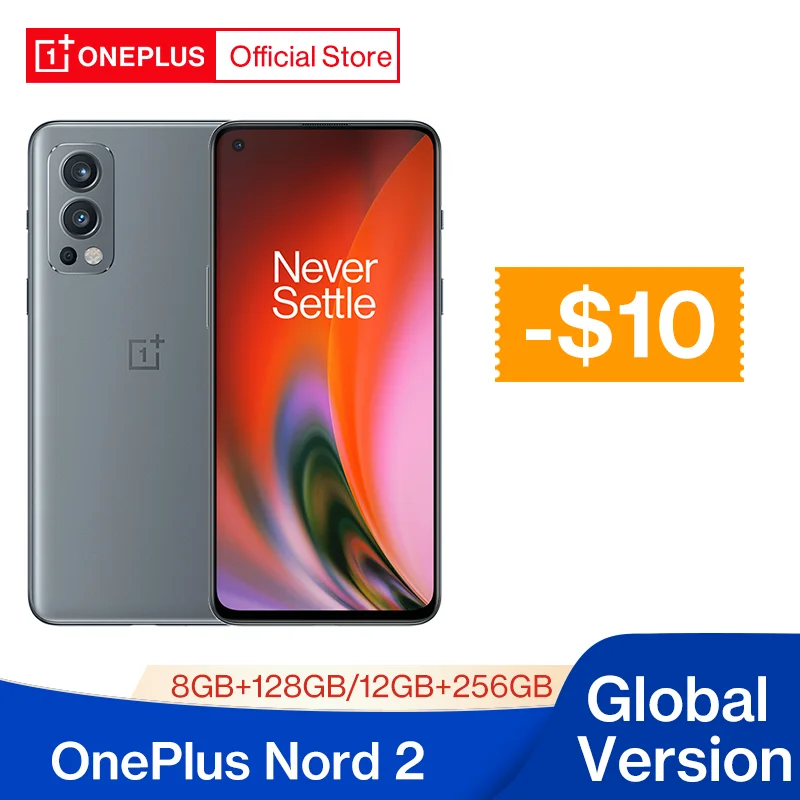 World Premiere OnePlus Nord 2 5G Smartphone Global Version 8GB 128GB 50MP AI Camera OIS MTk Dimensity 1200-AI Warp Charge 65 best phone in one plus
