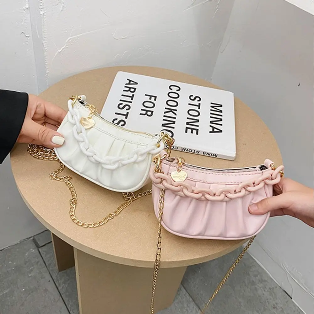Girls Handbag Children\'s Mini Clutch Bag PU Cloud Shoulder Chain Bags Kids Small Coin Wallet Purse Accessories with Handle