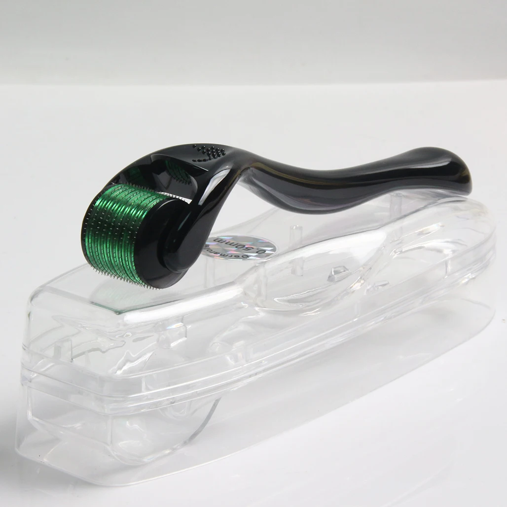 Black Green Derma Roller 540 Pin Derma Roller Microneedling for Face Beard Growth Free Storage Case 1pcs/box derma roller