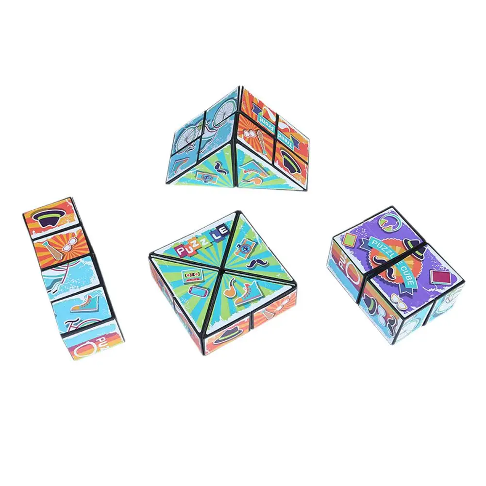 Versatile Magic Cube Anti Stress Fidget Toys For Kids Geometric 3d Infinite Puzzle Cube Grownups's Antistress Toy X4l3