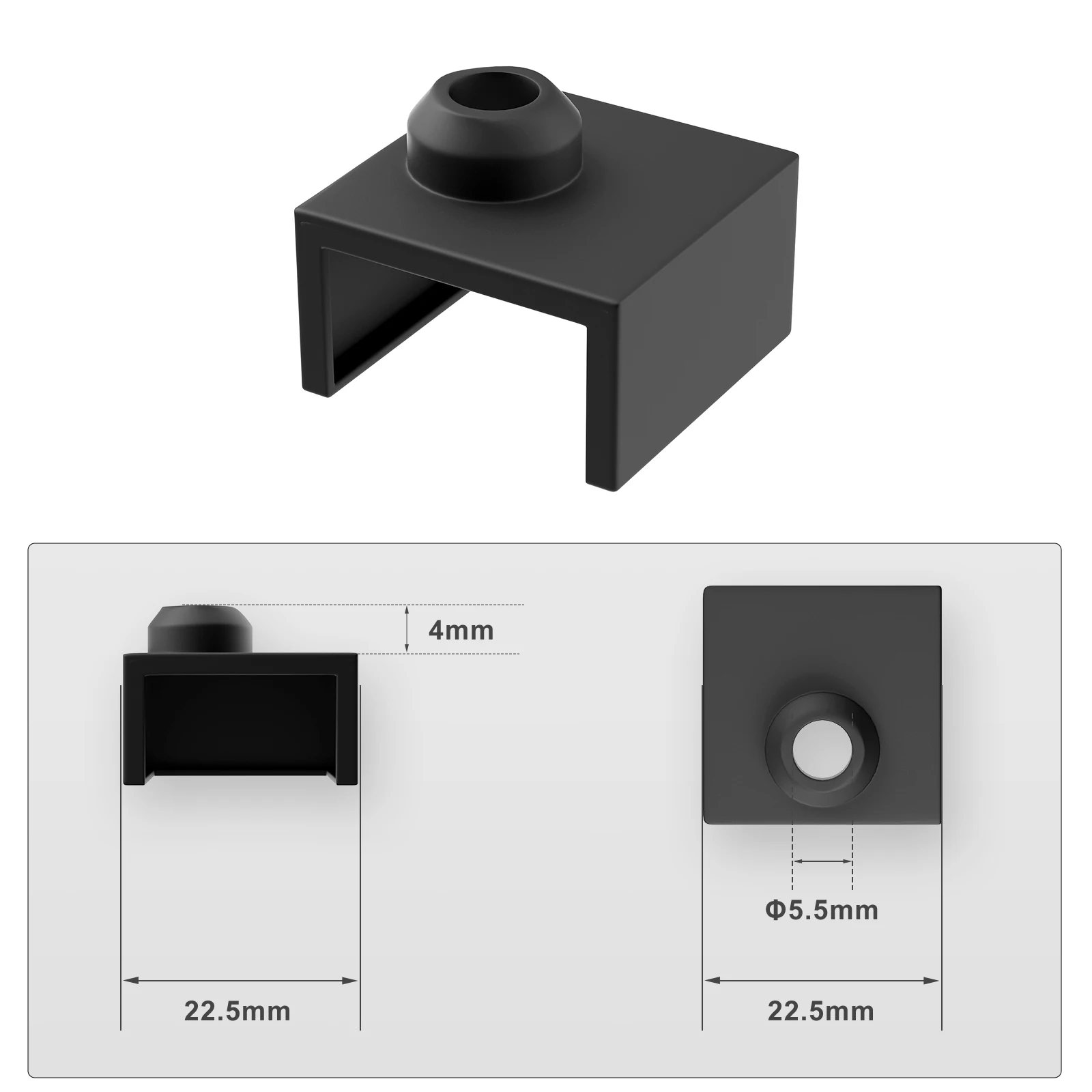 실리콘 양말 세트 3D 프린터 부품 Creality Ender 5, Ender 5 Pro, Ender 3 시리즈 및 CR-10-Serie용 핫 엔드 실리콘 슬리브