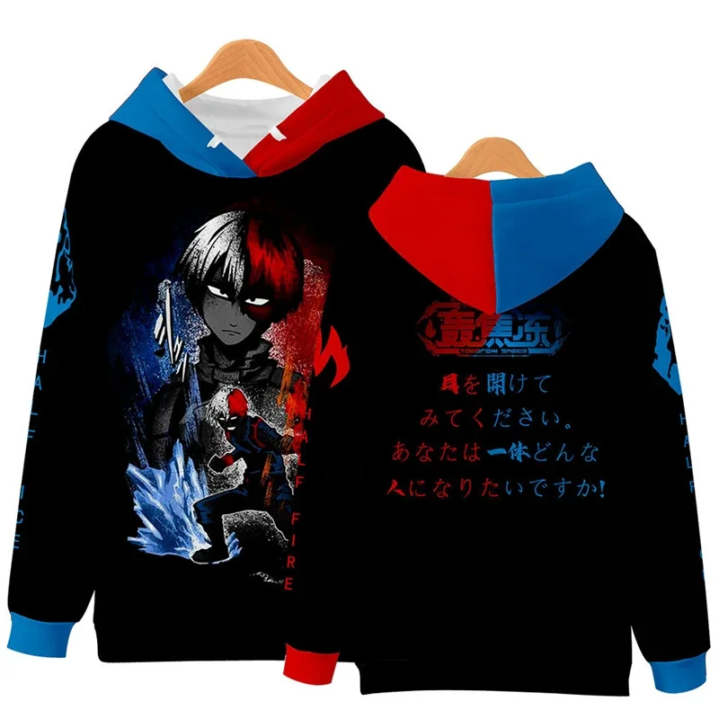 thumbnail image 1 of Sudadera con capucha y cremallera para cosplay de Boku No Hero Academia, ropa de calle de anime, abrigo de primavera y otoño de Bakugou Todoroki Shoto, 1 of 5
