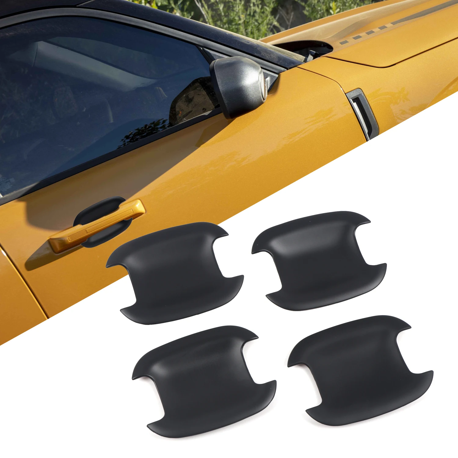 Autophoton Carbon Fiber AC Vent Covers For Ford Bronco Sport 2021-2022 - 4-Piece Black Trim Set