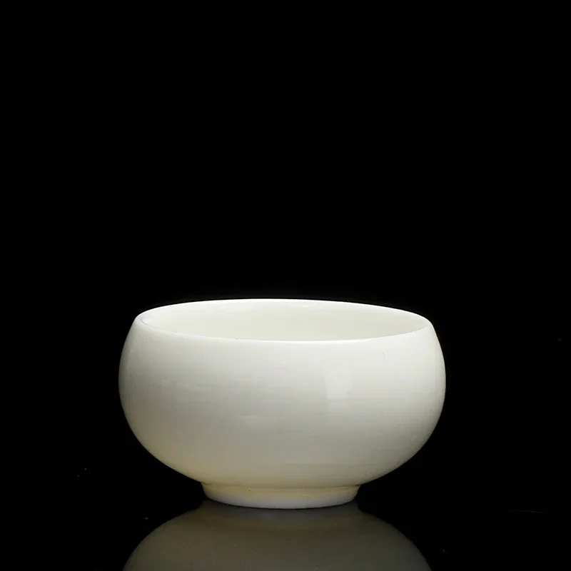 2pcs/lot Chinese Ceramic Tea Cup Teaware Suet Jade White Porcelain Handmade Teacup Tea Bowl Single Cup Master Cups Chinese Gift