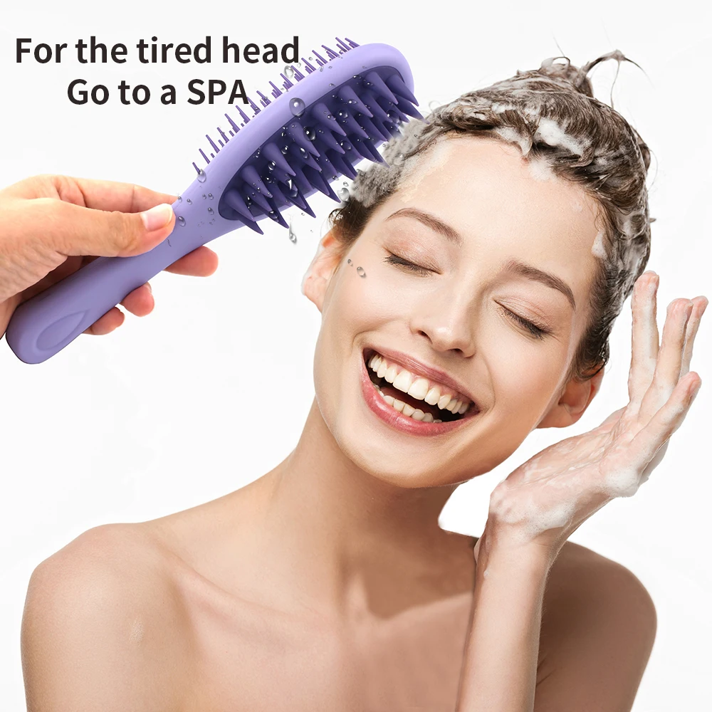 Dual-Sided Shampoo and Brush Comb