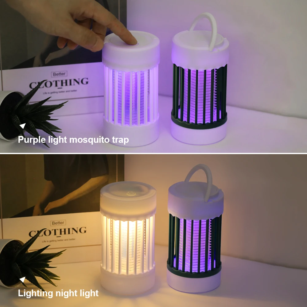 Mosquito killer lamp, mosquito lamp, insects repeller Kills Electric Mosquitoes DC 5V UV Lamp Portable USB Rechargeable Bug Zapper Insect Trap Anti Mosquito Lamp for Outdoor Camping