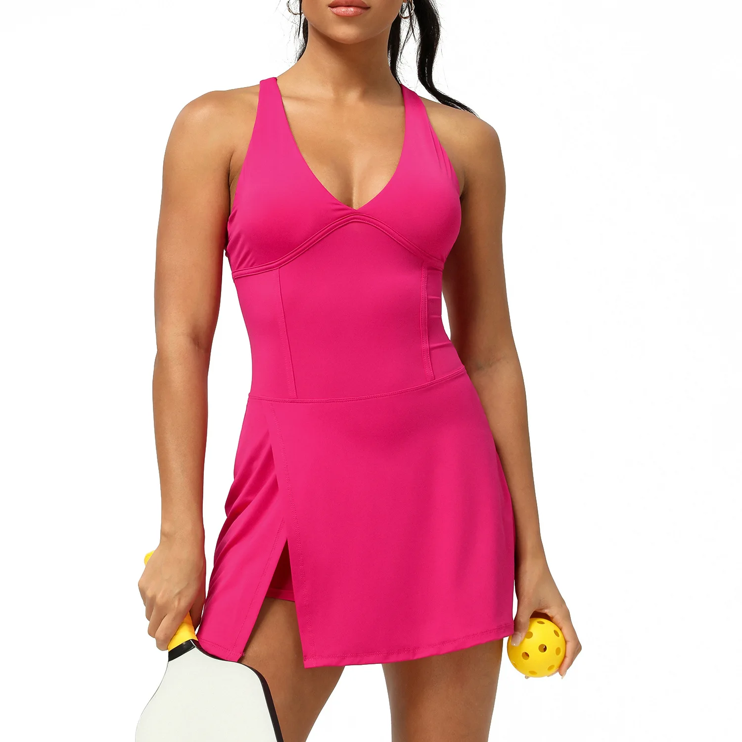 Mermaid Curve New Quick-drying Sexy Split Sports dress Waist Leggings Skirt Outdoor Running Fitness Tennis Skirt with Pad