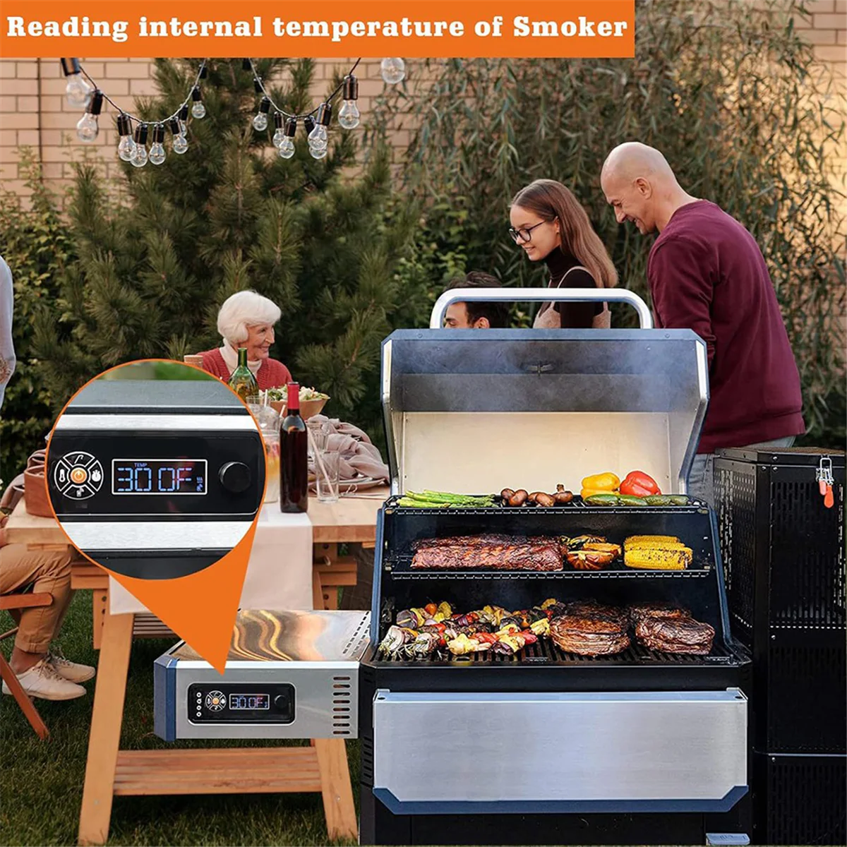 Temperature Probe Kit Replacement,for Masterbuilt Gravity Series 560/800/1050 XL & Digital Charcoal Grill+Smokers Rare