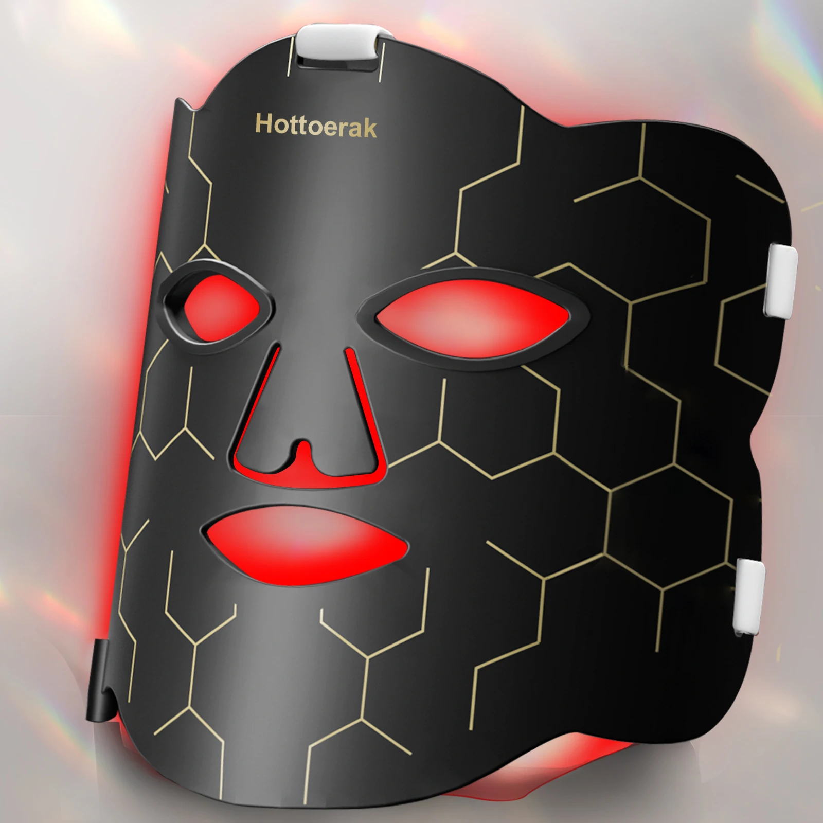 Hottoerak facial neck silicone LED mask red light therapy photonic flexible facial beauty mask Skin care