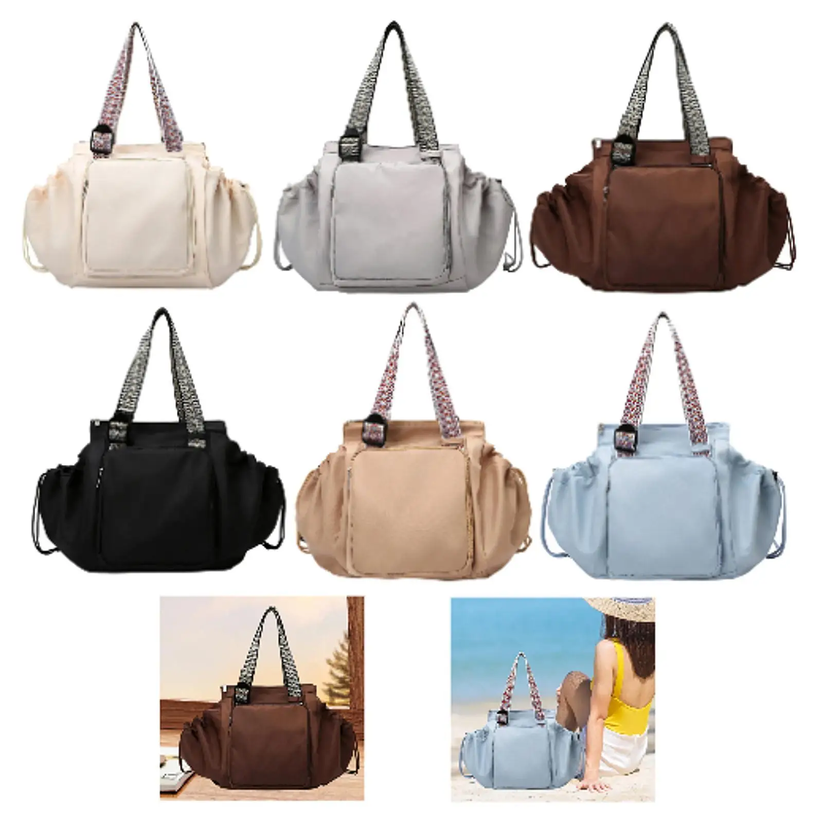 Women Shoulder Bag Fashion Organizer Transformable Cradle Bag Handbag Travel Storage Bag for Street Outdoor Vacation Work Travel
