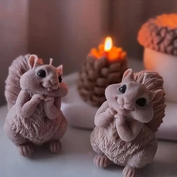 3D Squirrel Candle Mold 1