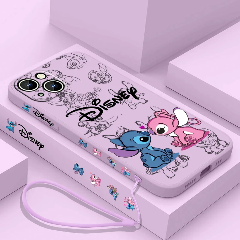 thumbnail image 1 of Disney-funda de teléfono de puntada para Apple, funda suave de cuerda líquida para iPhone 15 14 13 12 11 Pro Max Plus 8 7 SE, 1 of 4