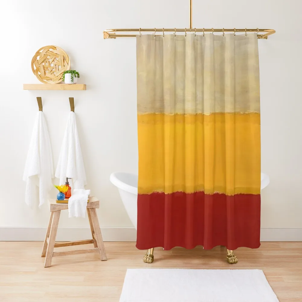

Mark Rothko - White, Red on Yellow Shower Curtain Bathtub Waterproof Shower Curtain