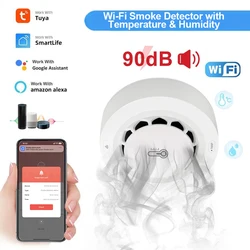 Smart WiFi Smoke Detector with Temperature & Humidity Monitoring, 3-in-1 Fire Protection Sensor (228WTH)