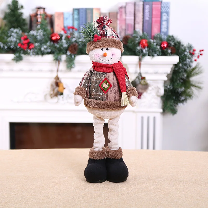 thumbnail image 1 of Retractable Santa Claus Christmas Extendable Doll, Christmas Character Decorations, Christmas Decorations, Long Legs Dolls, 1 of 5