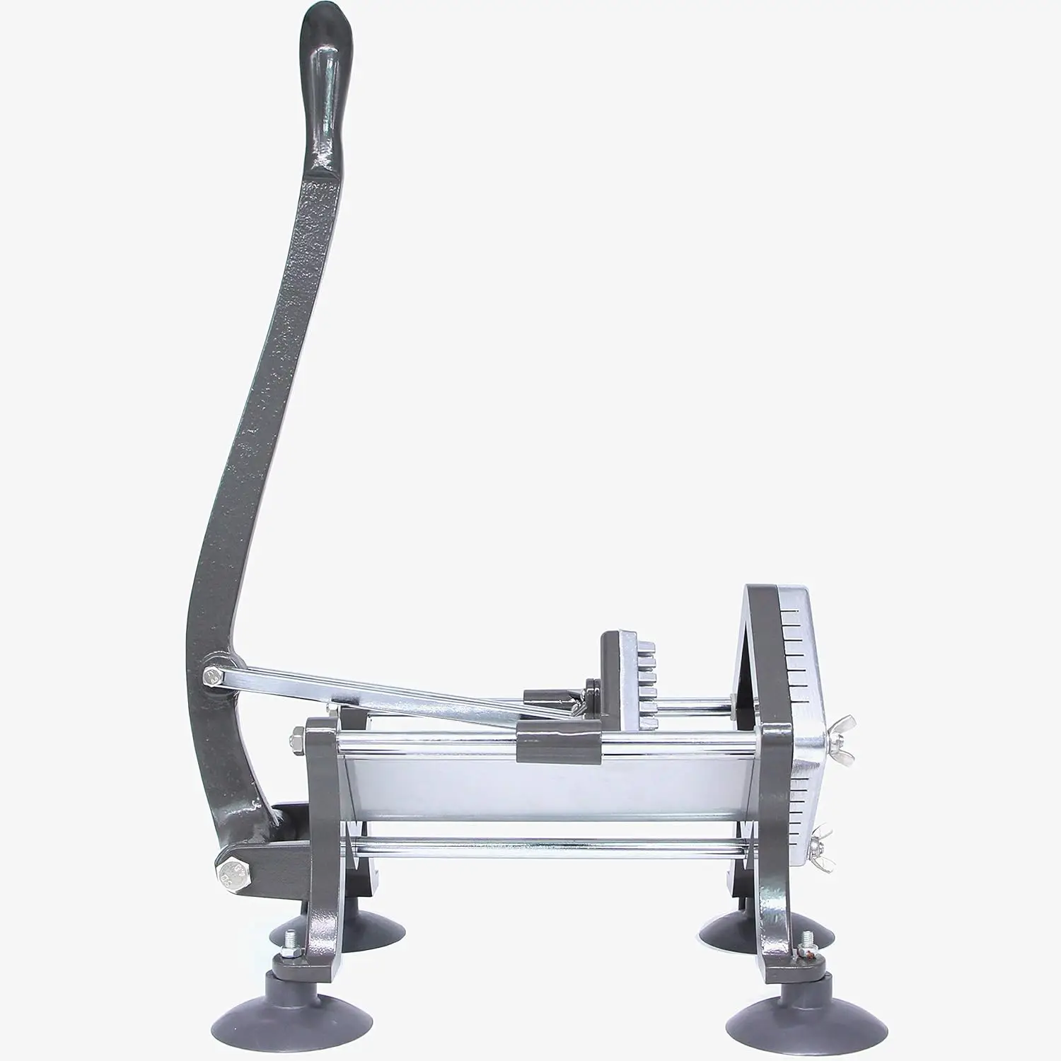 Fry Cutter Commercial Potato Slicer with Suction Feet Complete Set, Includes 1/4", 3/8",1/2", Gray 6
