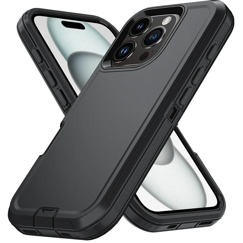 Shockproof Armor Defender Phone Case - Hard PC TPU Stand Protector Cover