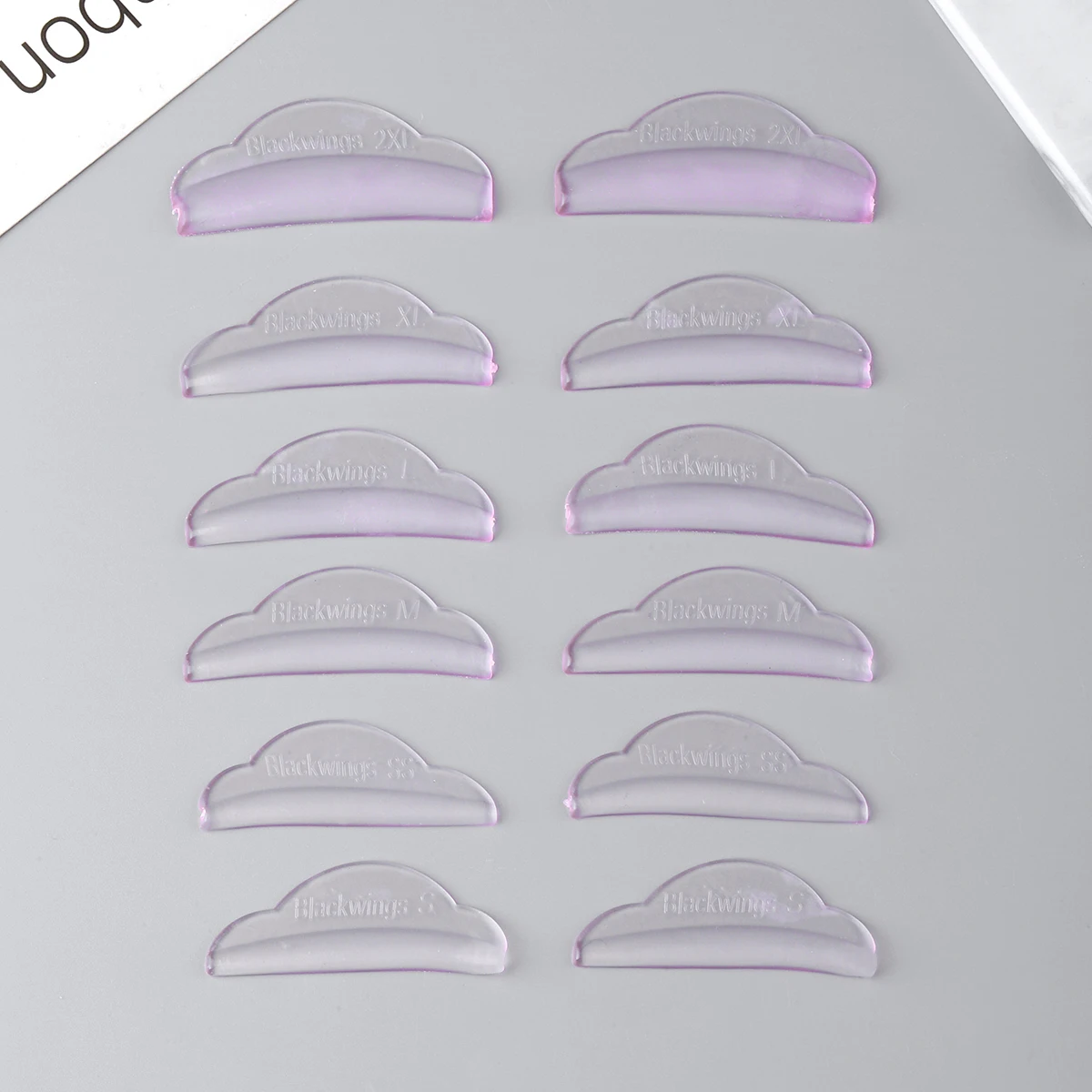 

Pink6pairsBlackwings Silicone Eyelash Perming Pad Lashes Rods Shield Lifting 3D Eyelash Curler Accessories Applicator Tools