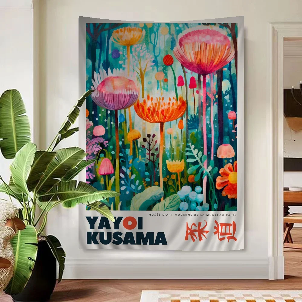 טפסיה אנימה מופשטת של יאי קוסאמה, תליית טארוט היפי על הקיר, קישוט לבית