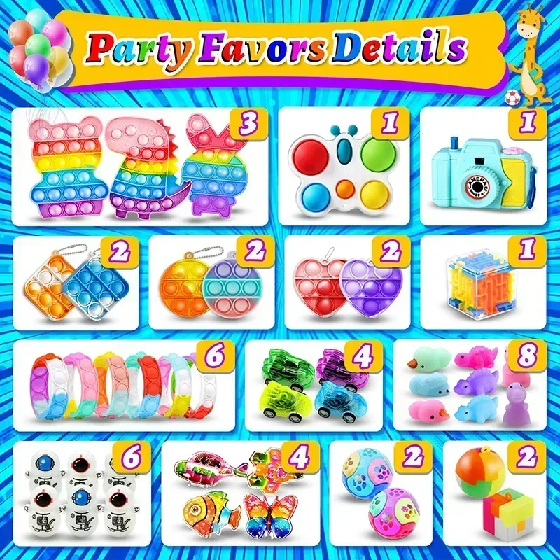 Kids Party Favors Toys Children Assortment Giveaway Pinata Filler Bulk Toy Stress Relief toys gift for Kids 30/84/120/206pack fidget toys stress relief toys party toys educational toy toy gift filler