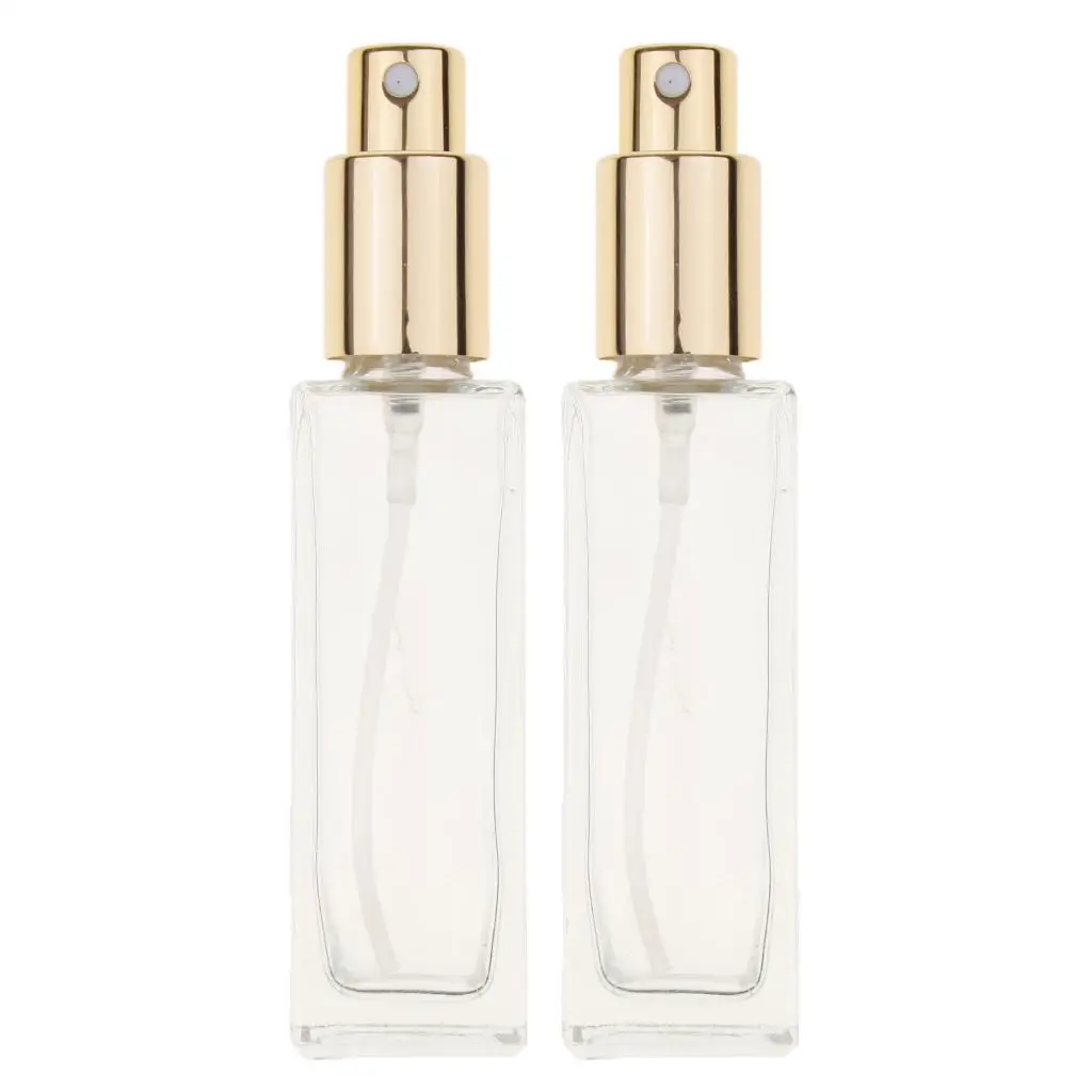 여행용 유리 스프레이 병, 무화기 리필 가능한 향수 빈 병, 2x30ml