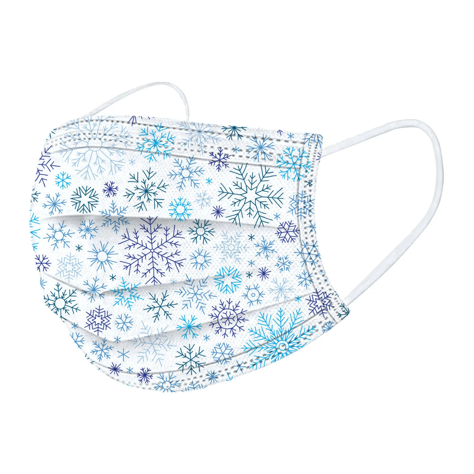 50pc Adult'S Christmas Printed Mask Disposable Protective Face Disposable Face Mask Mouth Cover 마스크 маски マスク가면 маска защитная 6