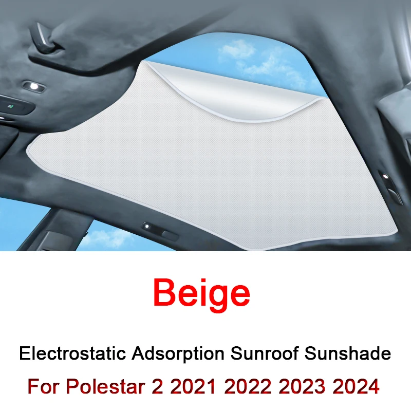 Per Polestar 2 2021 2022 2023 2024 Assorbimento Elettrostatico Tetto Auto Parasole Lucernario Tenda Ombreggiatura Parabrezza Copertura Tetto Apribile