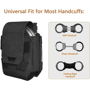 Molle Tactical Handcuffs Pouch Shackles Holder Case Quick Draw Universal Handcuff Holster Standard Chain Cuffs Cover Belt Pouch 1