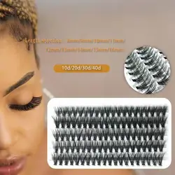 10D/20D/30D/40D Mink Fake Eyelashes 1/Box 100 Bundles Natural Lashes extension Russian Individual Eyelash cluster Makeup tools