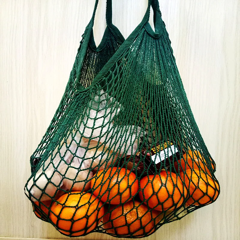 Eco-Friendly Reusable Cotton Mesh Shopping Tote Bag