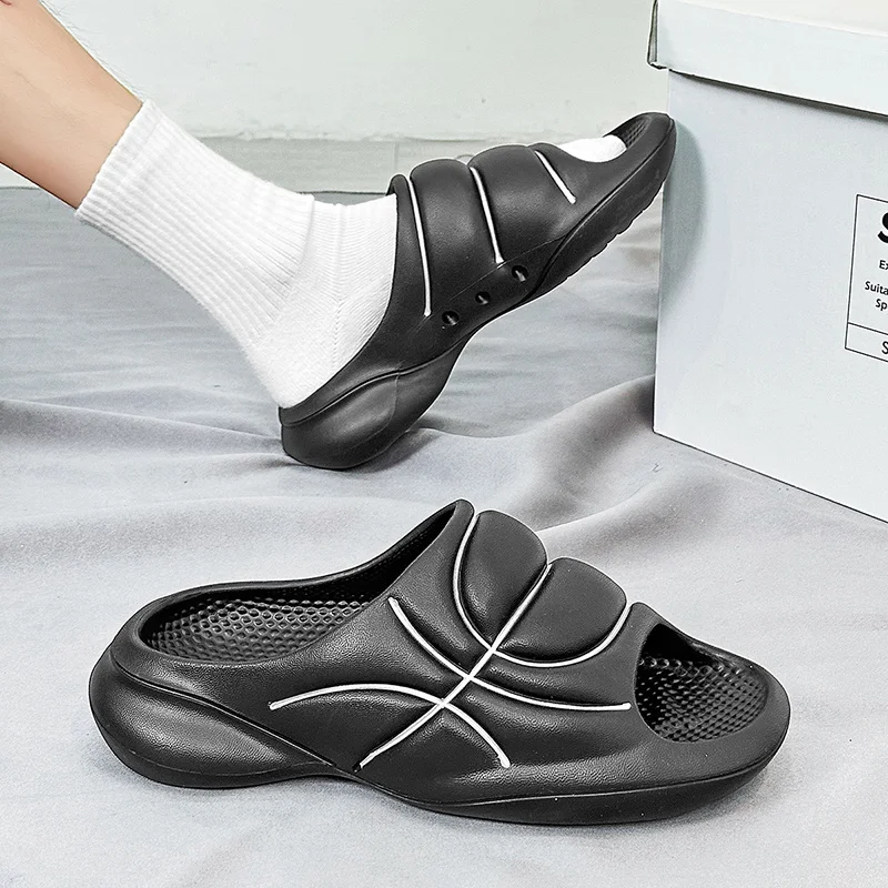 Slip Slippers for Men Non-Slip Slipper for Indoor Outdoor With Thick Sole Super Soft Non-Slip Soft Foam Sliders_voghion.com
