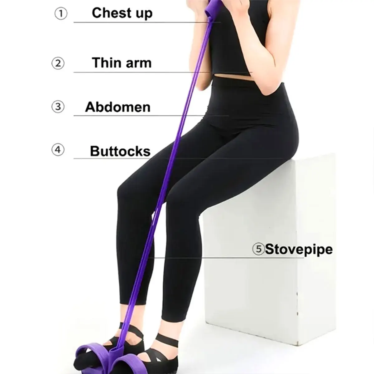 Pedal Puller Sit Up Assist Tension Belt Leg Beautizer Home Use Foot Pulling Rope