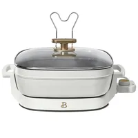 Beautiful 5-in-1 Electric Expandable Skillet, White Icing by Drew Barrymore, Up to 7 QT 1